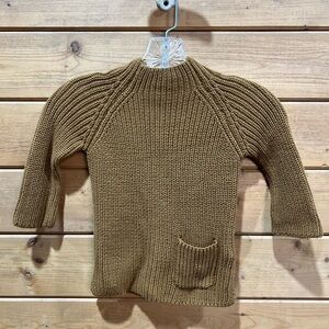 Jamie Kay Bronze Mock Neck Cotton Knit Sweater Baby 1Y Unisex